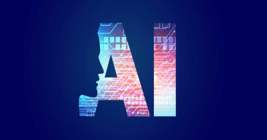 artificial intelligence concept design with face