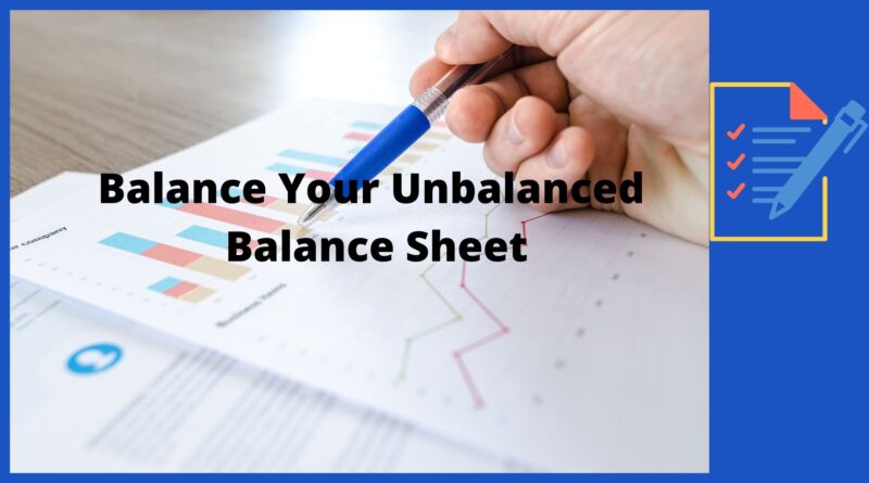How To Fix Comparative Balance Sheet